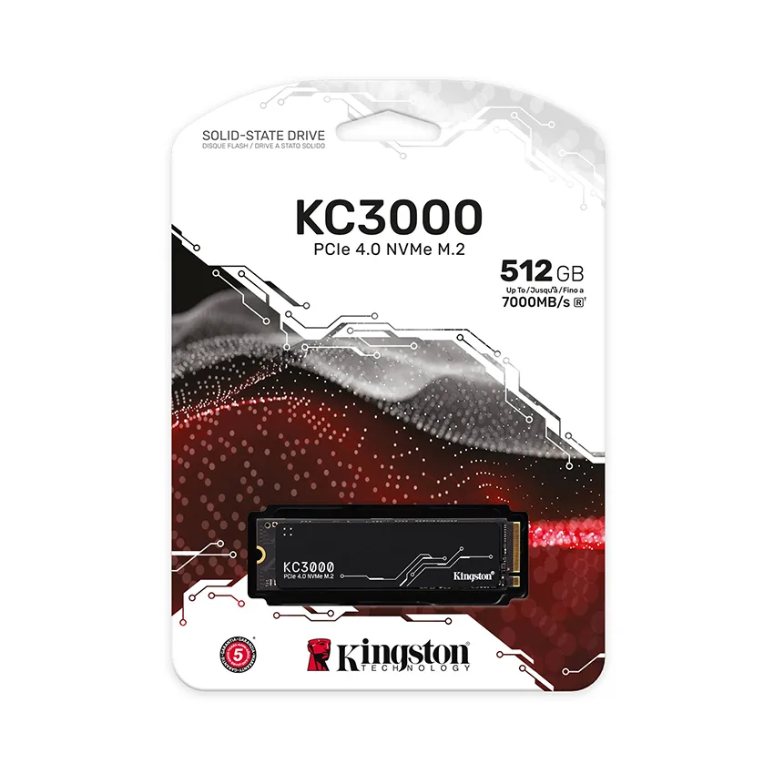 Ổ Cứng SSD KINGSTON KC3000 512GB – M.2 2280 PCIe Gen4 x4 (Đọc 7000MB/s – Ghi 3900MB/s)-(SKC3000S/512G)