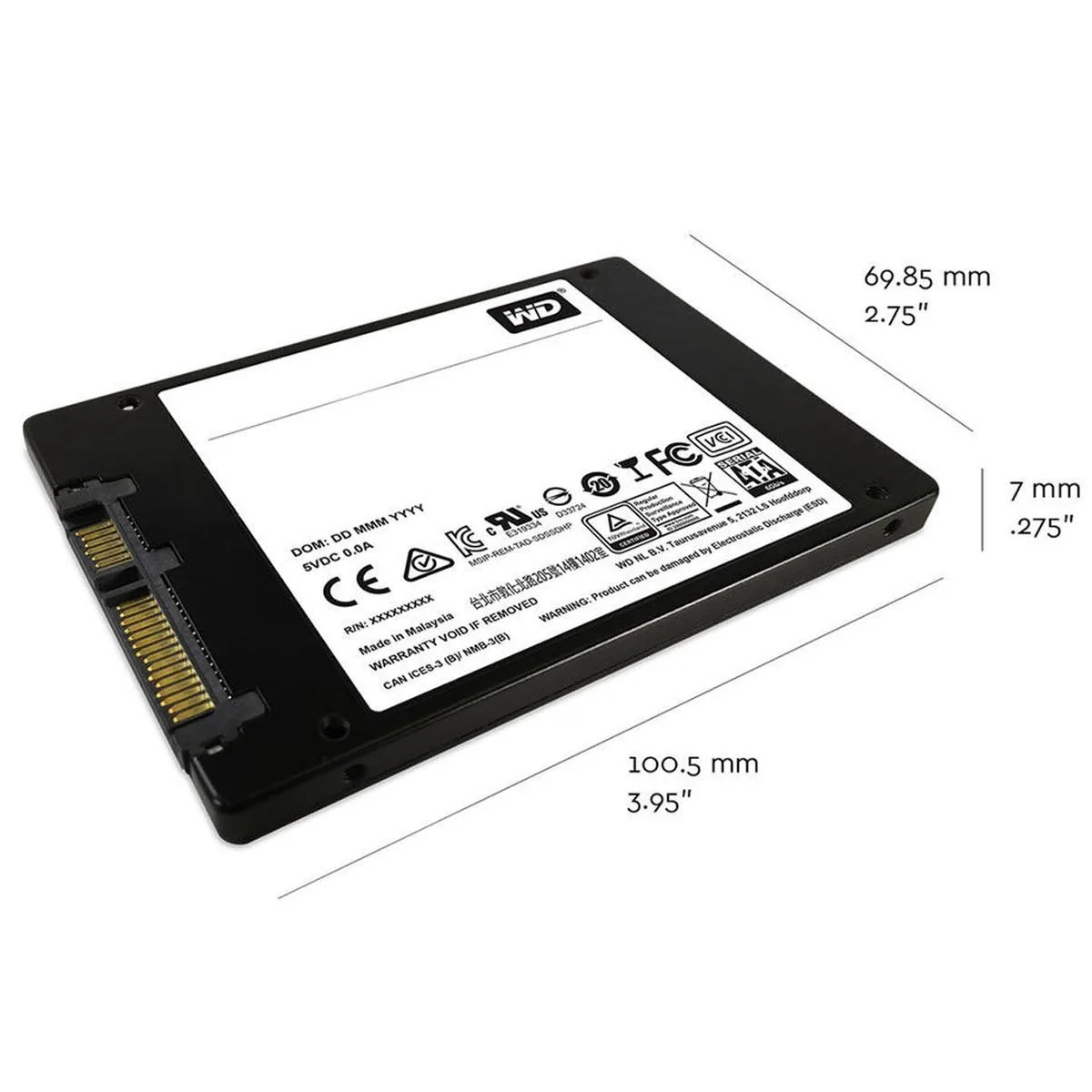 Ổ Cứng SSD WD Green 1TB 2.5 inch SATA III (Đọc 545MB/s – Ghi 465MB/s) – (WDS100T3G0A)