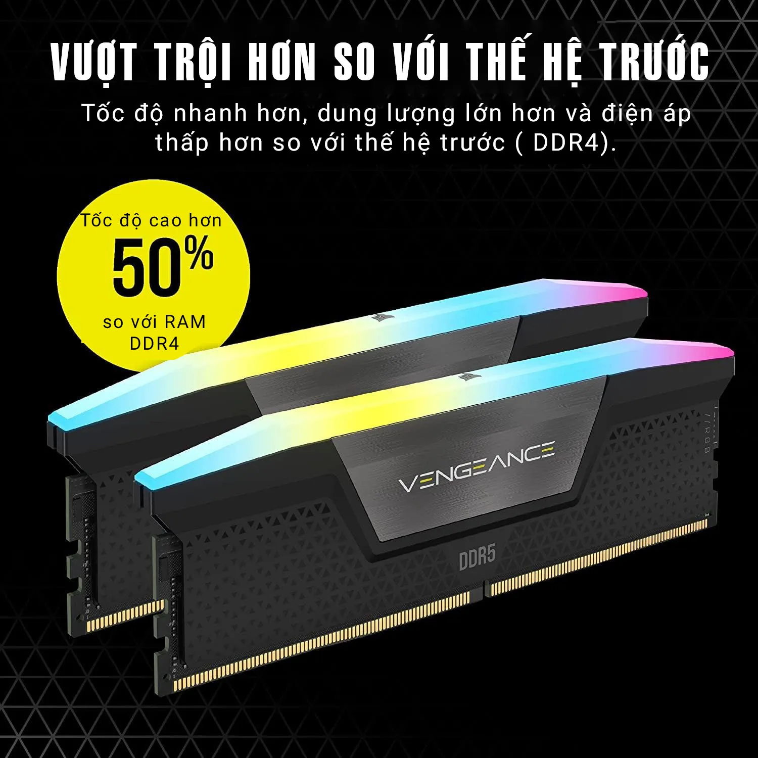 RAM Desktop Corsair Vengeance RGB (CMH64GX5M2B6000C38/CMH64GX5M2D6000C40) 64GB (2x32GB) DDR5 6000MHz