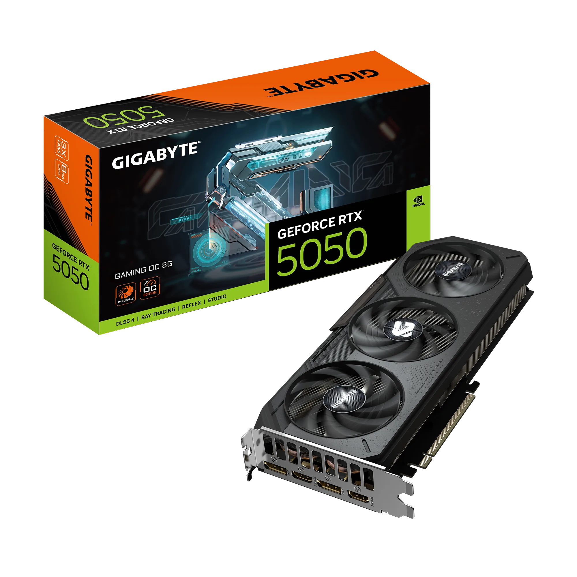 Card màn hình Gigabyte GeForce RTX 5050 GAMING OC-8GB (GV-N5050GAMING OC-8GD) GDDR6
