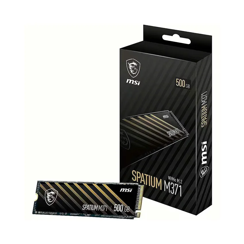 Ổ cứng SSD MSI Spatium M371 500GB – M.2 2280 PCIe Gen3 x4 (Đọc 2350MB/s – Ghi 1900MB/s)