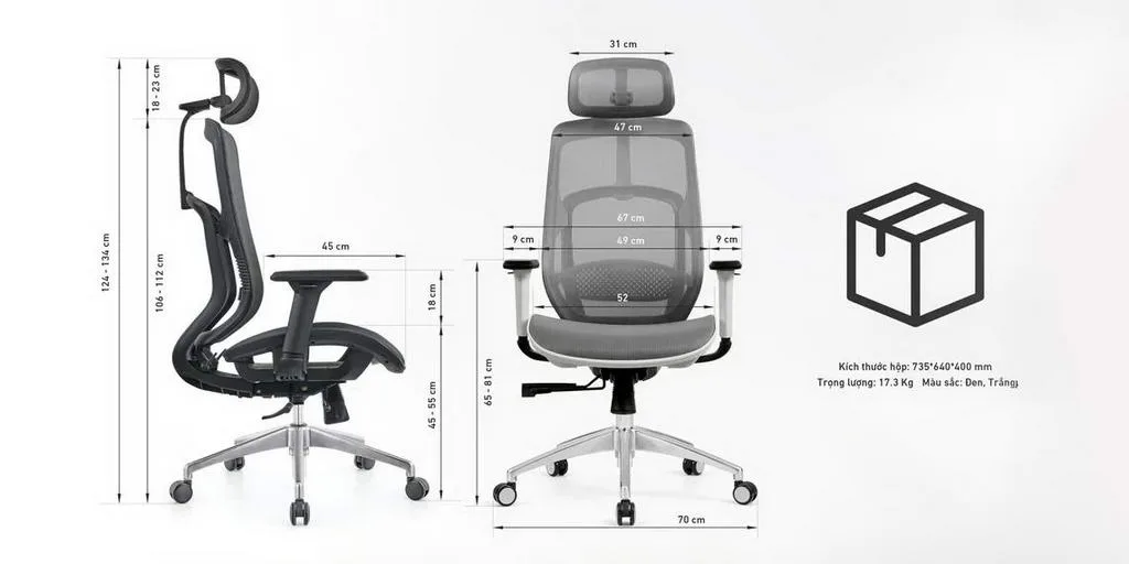 Ghế công thái học HyperWork Airy